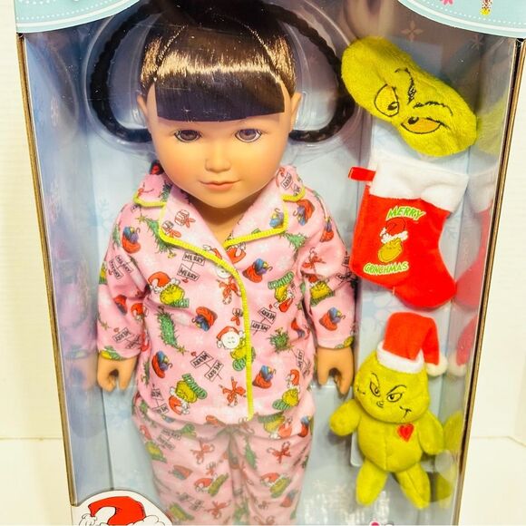 My Life As Grinch Sleepover 18 inch Doll Christmas Holiday Collectible Brunette - Picture 12 of 15